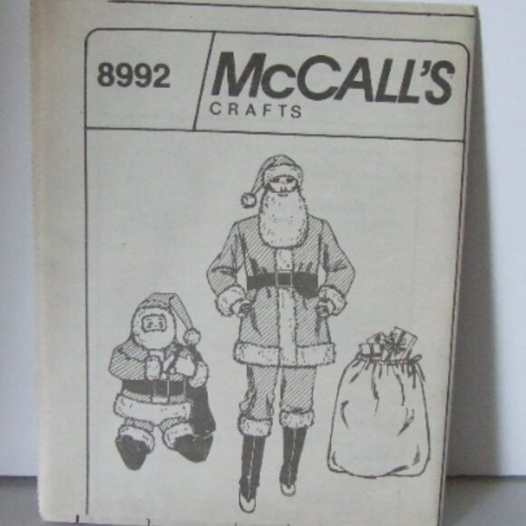 Santa Claus costume sewing pattern uncut McCall's Christmas Pere Noel vintage - Picture 4 of 8